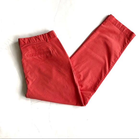 GAP Crop Red Pants Size 8 - Picture 3 of 8